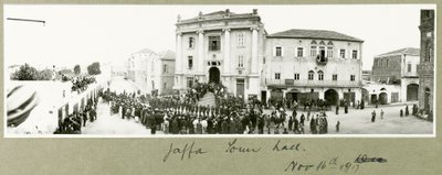 Jaffa városháza, 1917. november 16 alkotó: Capt. Arthur Rhodes
