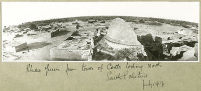 Yunis kán a kastély tornyából, Dél-Palesztina, 1917. július alkotó: Capt. Arthur Rhodes