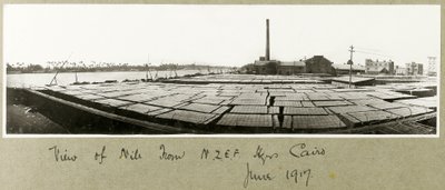 Kilátás a Nílusra N.Z.M.F.A. Központ, Kairó, 1917. június alkotó: Capt. Arthur Rhodes