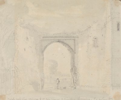 A Canterbury-i Szent Ágoston-kolostor nagy kapujával szomszédos téglaboltozat alkotó: Capt. Thomas Hastings