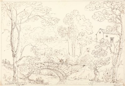 Híd a Loweswater-templom mellett, 1835. augusztus 2 alkotó: Capt. Thomas Hastings