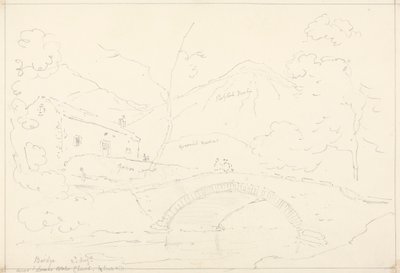Híd a Loweswater templom mellett Scale Hillben, augusztus 2 alkotó: Capt. Thomas Hastings