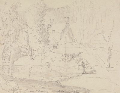 Saint Lawrence közelében, Wight-szigeten, 1826 decemberében alkotó: Capt. Thomas Hastings