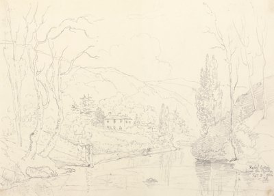 Rydal-ház a hídtól, 1836. február 8 alkotó: Capt. Thomas Hastings