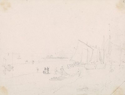 Vázlat egy tengerparti jelenetről, Hastings alkotó: Capt. Thomas Hastings
