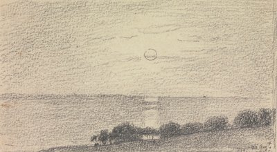 Vázlat egy alacsony napról a tenger felett, 1826. augusztus 20 alkotó: Capt. Thomas Hastings