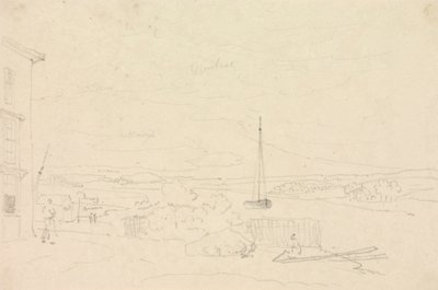Vázlat egy folyó tájáról, Wight-szigetről alkotó: Capt. Thomas Hastings