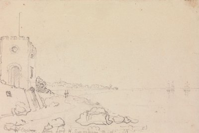 West Cowes Lord Henry Seymour fürdőházából, 1825. október alkotó: Capt. Thomas Hastings