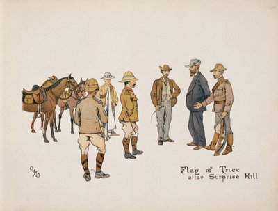 Flag of Truce after Surprise Hill, The Leaguer of Ladysmith, 1900 alkotó: Captain Clive Dixon