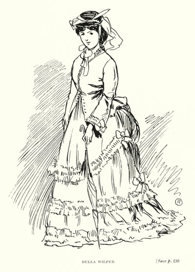 Dickens karakter: Bella Wilfer (litho) alkotó: Captain Edward Henry Handley Read
