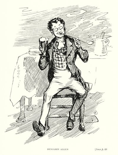 Dickens karakter: Benjamin Allen (litho) alkotó: Captain Edward Henry Handley Read