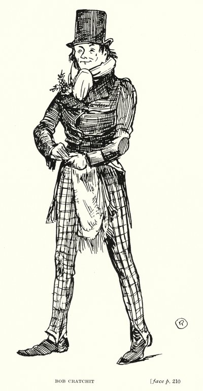 Dickens karakter: Bob Cratchit (litho) alkotó: Captain Edward Henry Handley Read