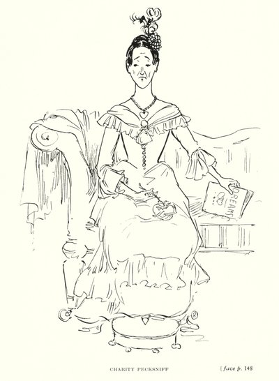 Dickens karakter: Charity Pecksniff (litho) alkotó: Captain Edward Henry Handley Read