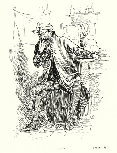 Dickens karakter: Fagin (litho) alkotó: Captain Edward Henry Handley Read