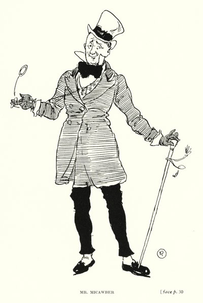 Dickens karakter: Mr Micawber (litho) alkotó: Captain Edward Henry Handley Read