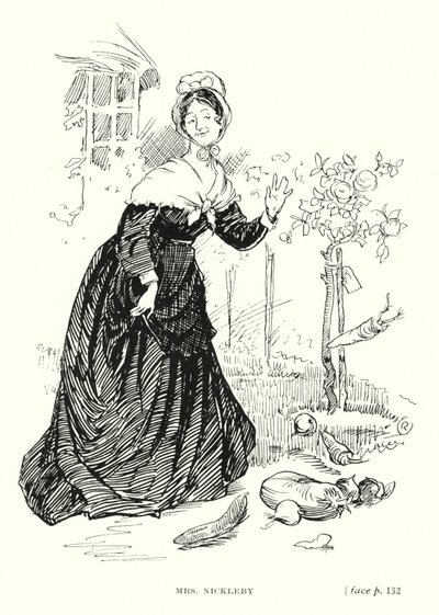 Dickens karakter: Mrs Nickleby (litho) alkotó: Captain Edward Henry Handley Read