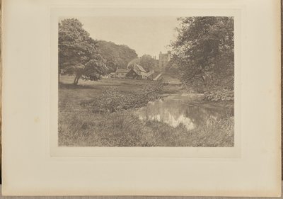 Haddon Hall és Homestead, a folyó felől alkotó: Captain George Bankart