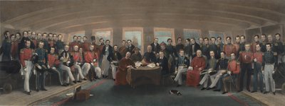 A Nankingi Szerződés aláírása és lepecsételése alkotó: Captain John Platt
