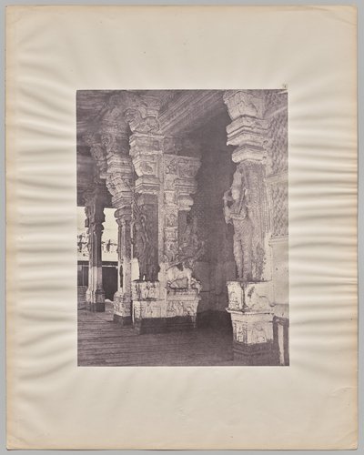 Pudhu Mandapa a Tirumala Nayak (ur. 1623-59), Meenakshi Sundareshwar templom, Madurai alkotó: Captain Linnaeus Tripe