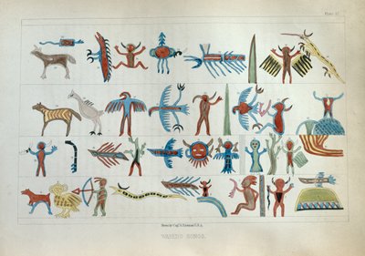 Wabeno Songs, Henry R. Schoolcraft „Information Respecting the History, Condition and Prospects of the Indian Tribes of the United States” című művéből, 1853-ban alkotó: Captain Seth Eastman