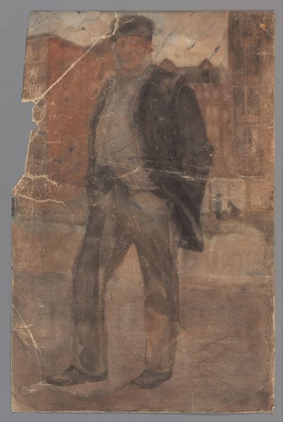 Álló férfi merev sapkával alkotó: Carel Adolph Lion Cachet