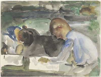 Két rajz gyerek alkotó: Carel Adolph Lion Cachet