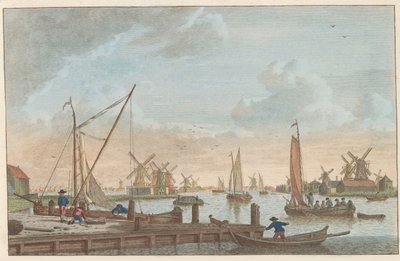 A Zaan Wormerveerben, 1790 körül Wormerveer van de Poelsluis / Wormerveer aupres du Saan (cím a tárgyon) alkotó: Carel Frederik Bendorp (I)