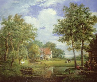 Holland tanyasi jelenet alkotó: Carel Lodewijk Hansen