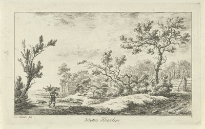 fagyűjtő Buyten Haarlem (cím a tárgyon) Tájképek (a-f) (sorozat címe) alkotó: Carel Lodewijk Hansen