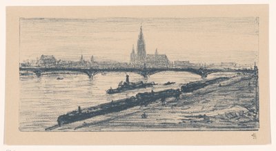Kilátás Frankfurt am Main városára alkotó: Carel Nicolaas Storm van 