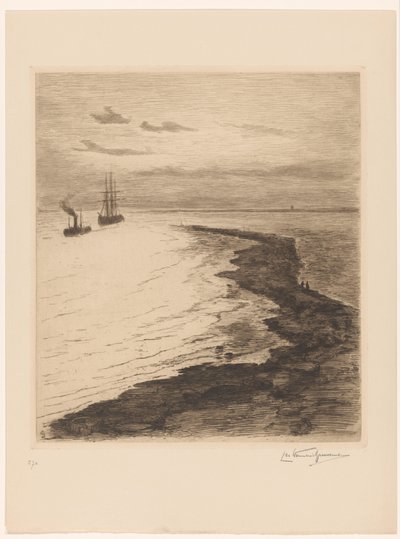 Kikötő bejárata alkotó: Carel Nicolaas Storm van 