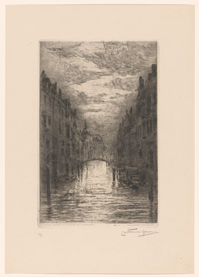 Csatorna Dordrechtben éjjel Dordrecht. Csatorna, effet de soir (eredeti cím) alkotó: Carel Nicolaas Storm van 