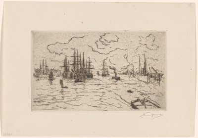 Hajók a Meuse-n alkotó: Carel Nicolaas Storm van 