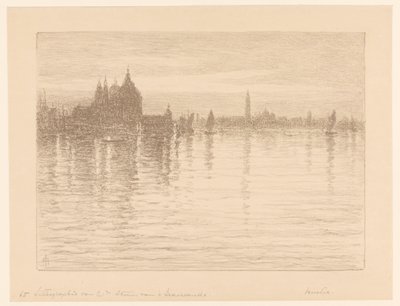 Kilátás a Santa Maria della Salute-bazilikára a vízről alkotó: Carel Nicolaas Storm van 