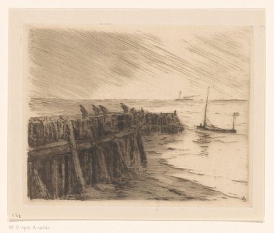 Kikötőfő Vlissingenben alkotó: Carel Nicolaas Storm van 
