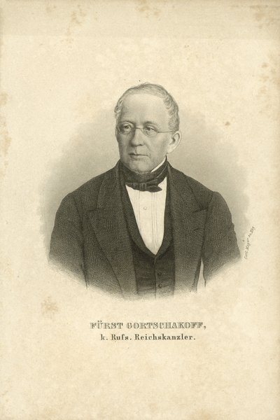 Alekszandr Gorcsakov herceg, orosz államférfi (litho) alkotó: Carl (after) Mayer