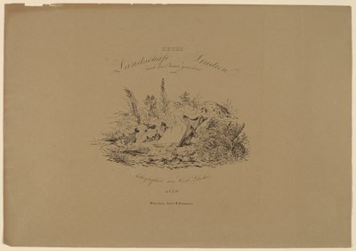 Hat tájtanulmány a természetből alkotó: Carl August Lebschee