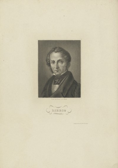 Justus von Liebig kémikus portréja, c. 1840 alkotó: Carl Barth