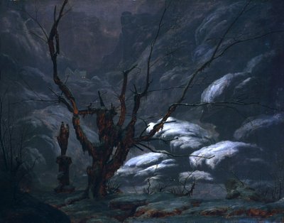 Hegyi kanyon télen alkotó: Carl Blechen
