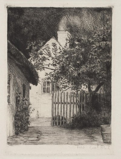 A két ház és a gyümölcsfa alkotó: Carl Bloch