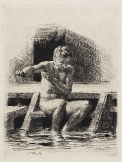 A fürdőző ember alkotó: Carl Bloch