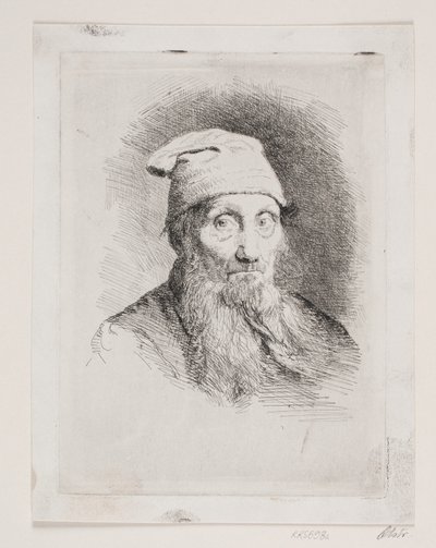 Egy kalapos öregember. Mellkép alkotó: Carl Bloch