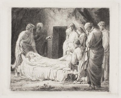 Krisztus temetése alkotó: Carl Bloch