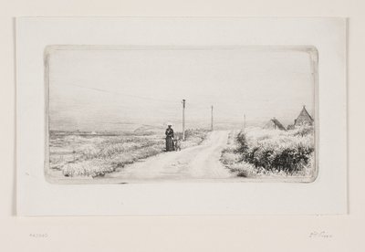 Országúti sétáló hölgy. Napsütéses délután alkotó: Carl Bloch