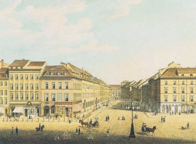 Kilátás a berlini királyi kastélyból a Breite Straße-ra alkotó: Carl Daniel Freydanck