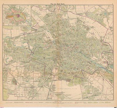Berlin város terve alkotó: Carl Diercke