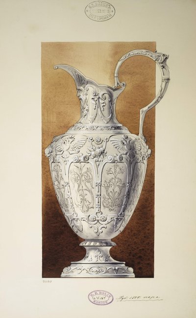 Ewer tervezése. Mária Pavlovna nagyhercegnő hozománya sorozat, 1907-1908 alkotó: Carl Edvard Bolin company