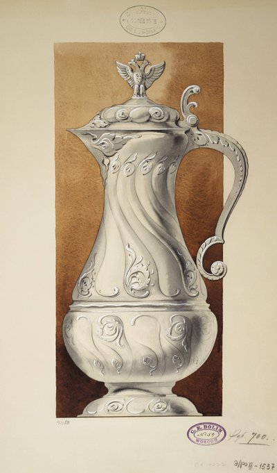 Boroskancsó tervezése. Mária Pavlovna nagyhercegnő hozománya sorozat, 1907-1908 alkotó: Carl Edvard Bolin company