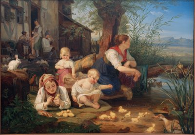 Anya gyerekekkel alkotó: Carl Engel von Rabenau