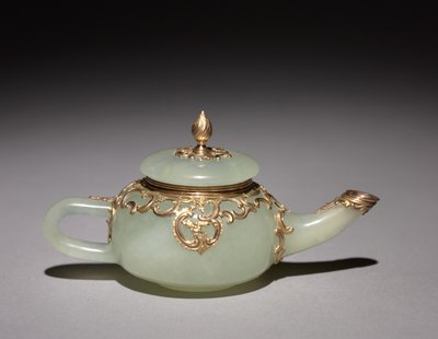 Miniatűr teáskanna, 1896 körül alkotó: Carl Fabergé